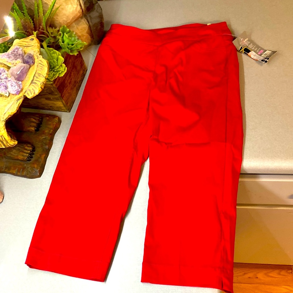 NWT Slim-Satin capris, size 6